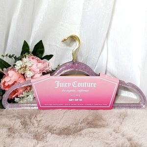 🆕 10pc Pink Glitter Clothing Hangers 💗 Juicy Couture